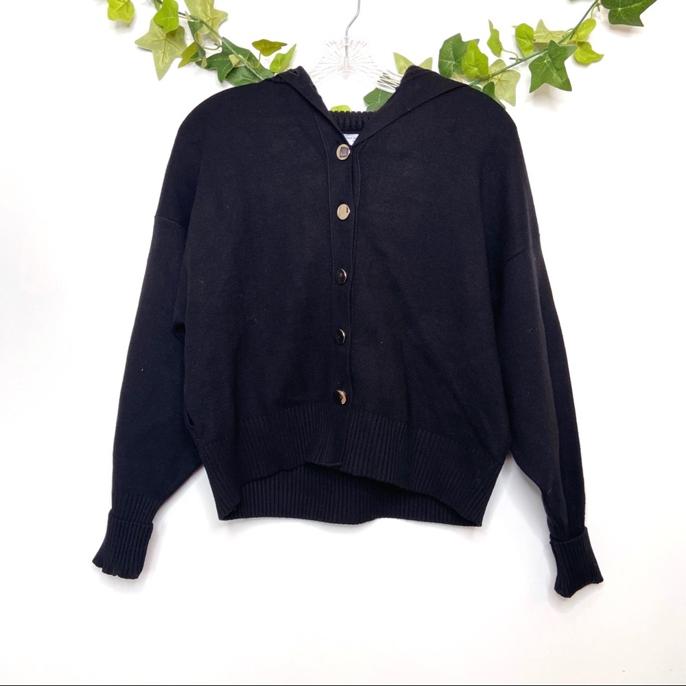 Zara Knit Turtleneck Cardigan with Buttons